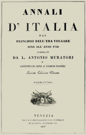 [Gutenberg 59580] • Annali d'Italia, vol. 8 / dal principio dell'era volgare sino all'anno 1750